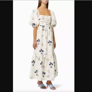 Self Portrait Taffeta Puff Sleeve Dress Size US 2 UK 6